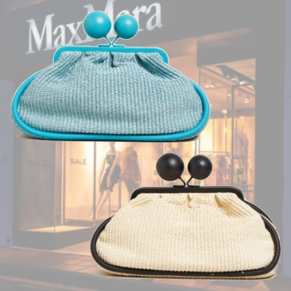 DT MaxMara ★ ラフィア風コットン混 マキシクラッチ EFEBO 2色