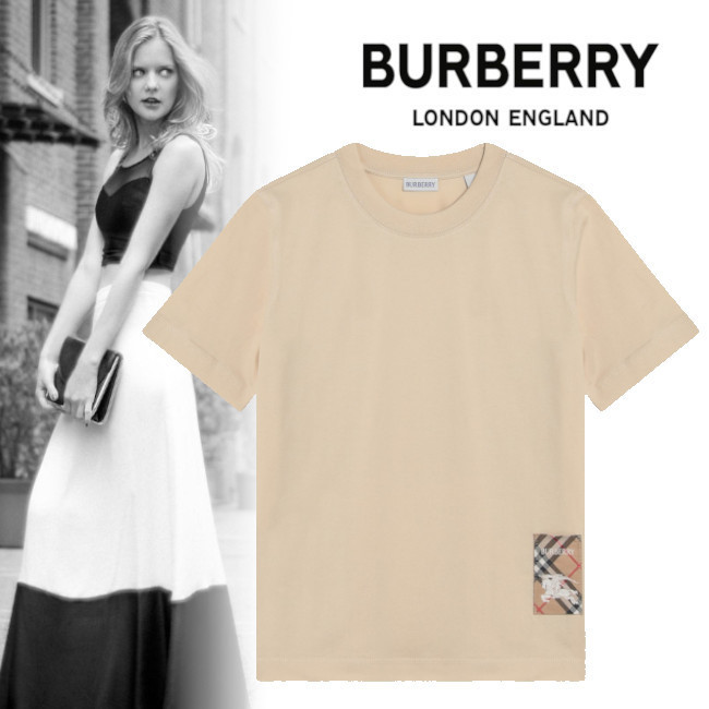 正規店買付【Burberry】ロゴ ベージュ Tシャツ