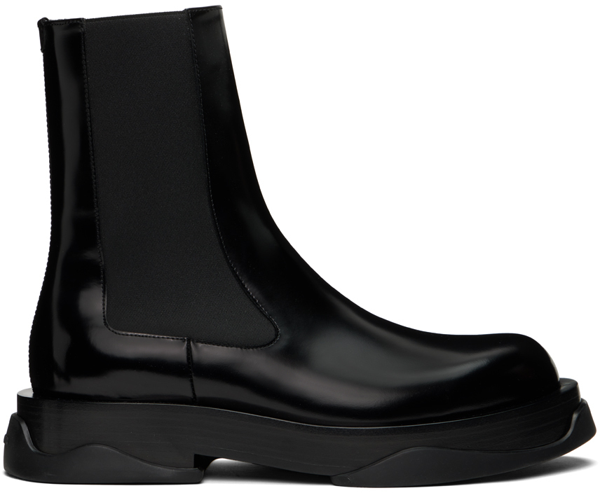 【関税込み】Jil Sander ブラック レザー チェルシーブーツ