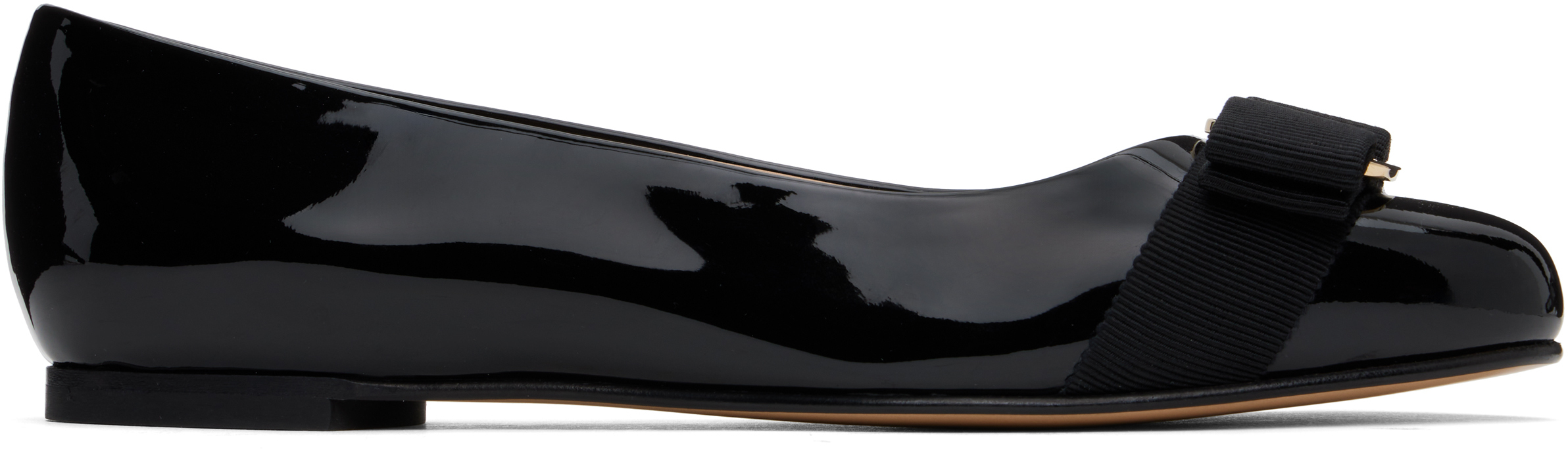 【関税込み】Ferragamo ブラック Varina バレエシューズ
