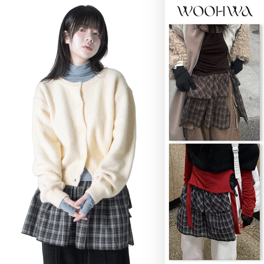 【WOOHWA】COMB CHECK STRAP SK