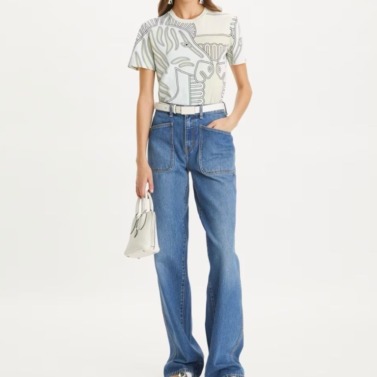 すぐ届く*Tory Burch*トリーバーチ*プリント ジャージー Tシャツ すぐ届く*Tory Burch*トリーバーチ*プリント ジャージー Tシャツ