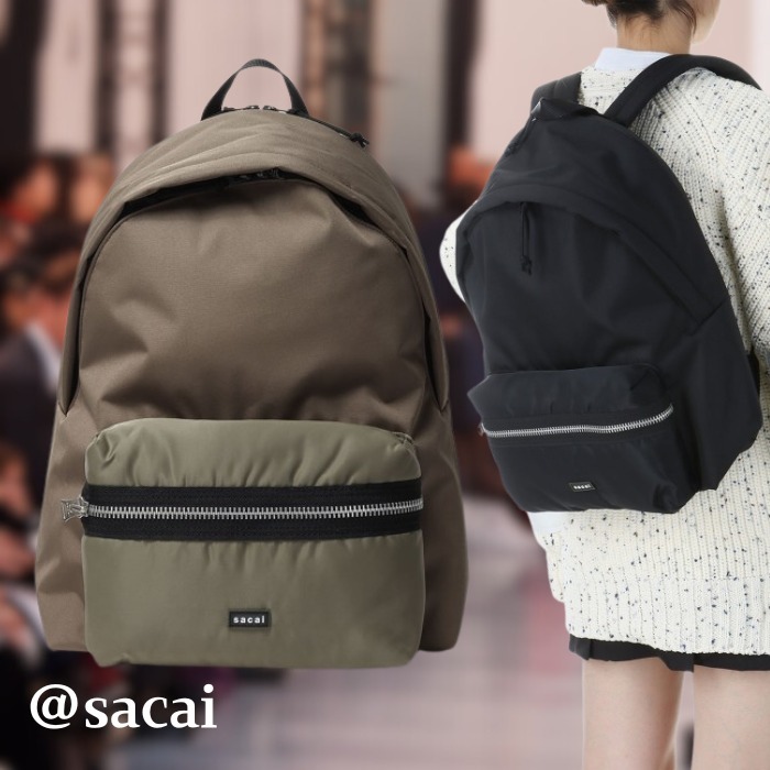 《機能的なデザイン》【sacai】ロゴ ポケット バックパック