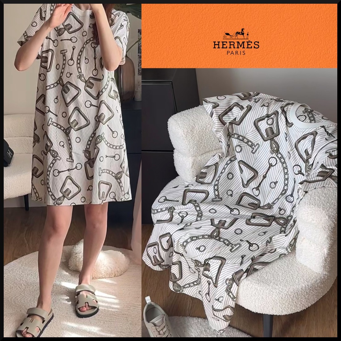 【１枚でお洒落に★】Hermes ワンピース