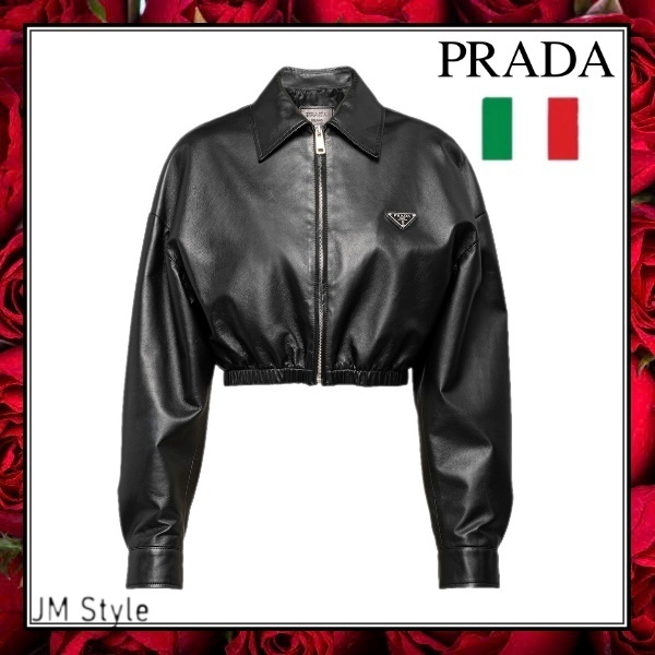直営店●PRADA●レザージャケット