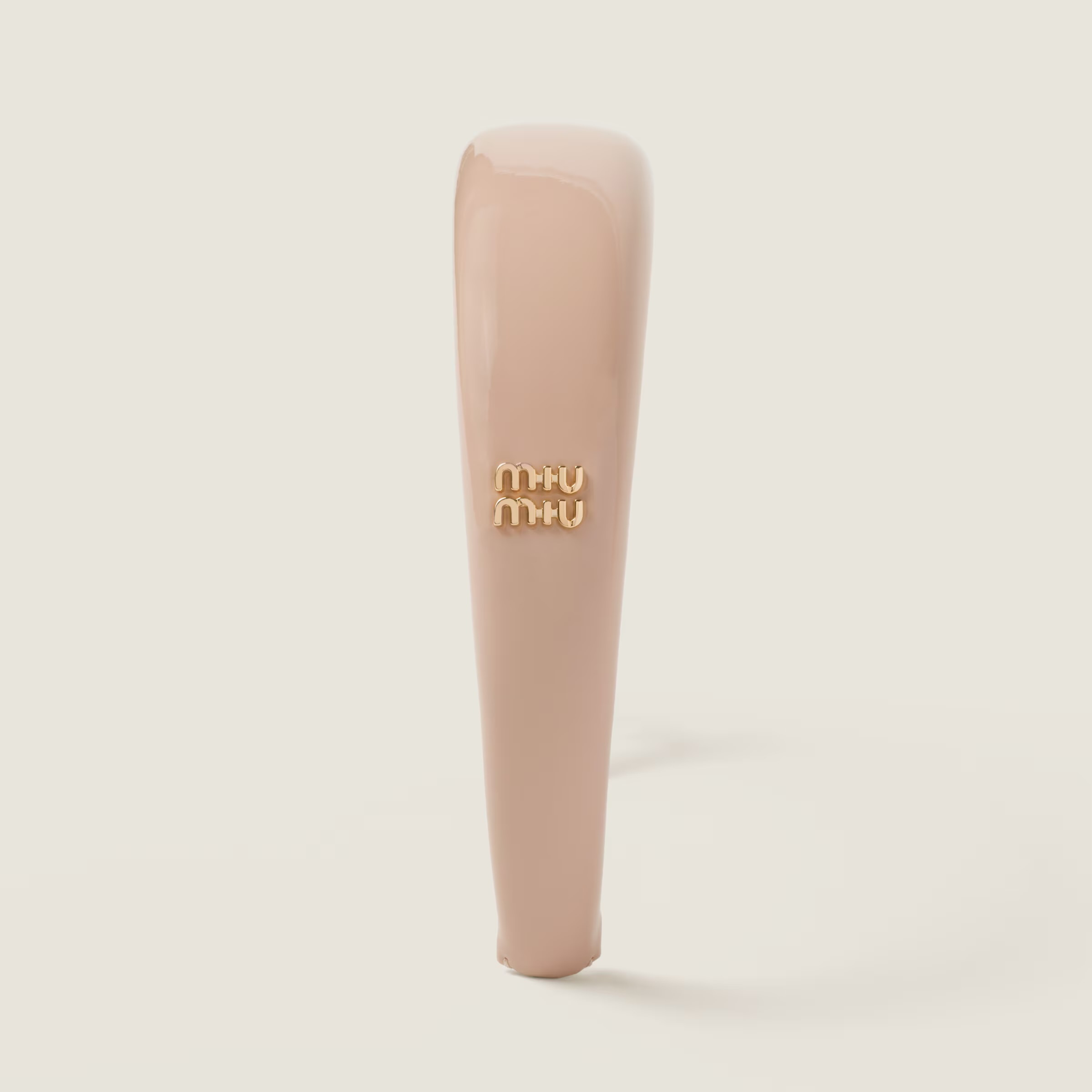 【カラバリ豊富】MIUMIU パテントレザーヘッドバンド ブラック パテントレザー ヘッドバンド | Miu Miu