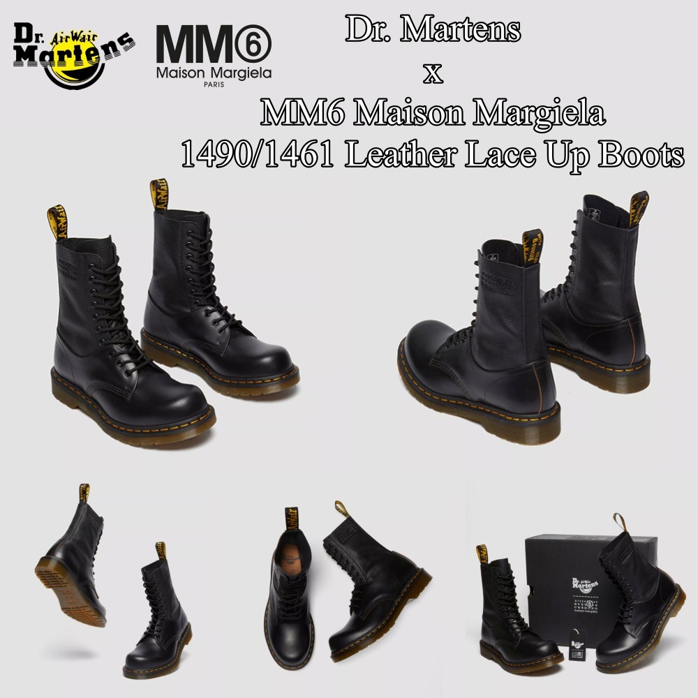 『Dr.Martens x MM6 Maison Margiela』Leather Lace Up Boots