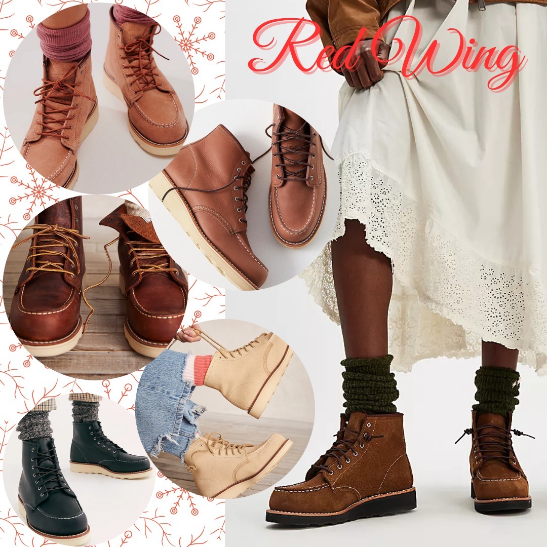 甘辛コーデにもおすすめ！【Red Wing】レザー モック ブーツ