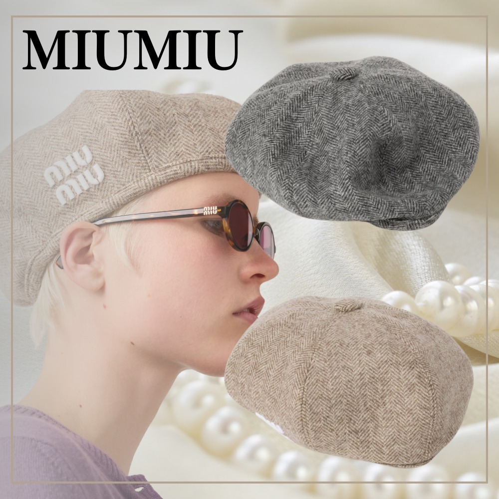 【洗練されたデザイン】MIUMIU シェブロンウールバスク
