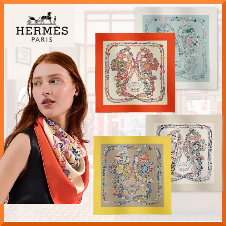 希少♪【HERMES】人気 カレ90 Brides de Gala en Fleurs