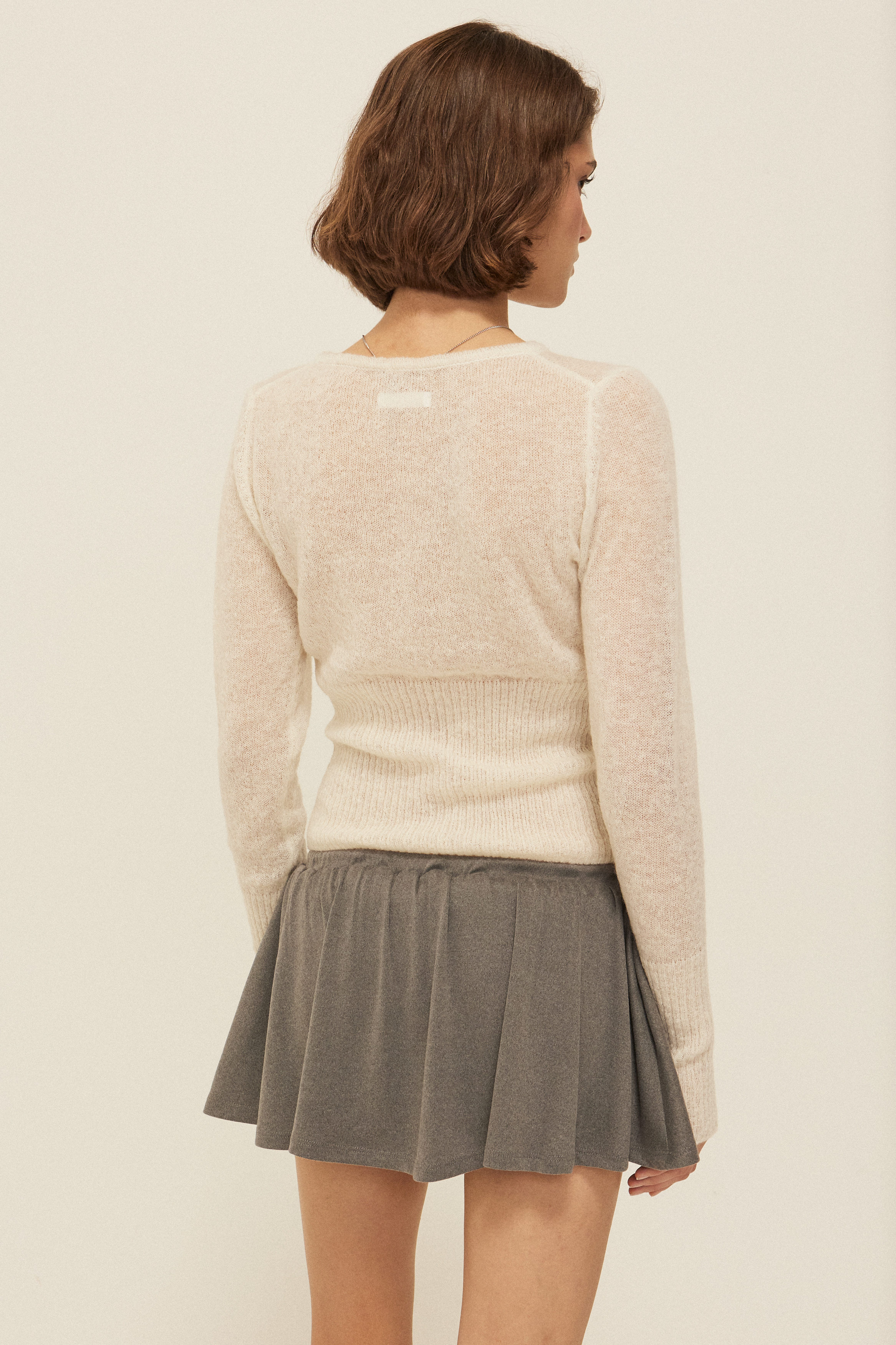《threetimes》 Olive flared skirt