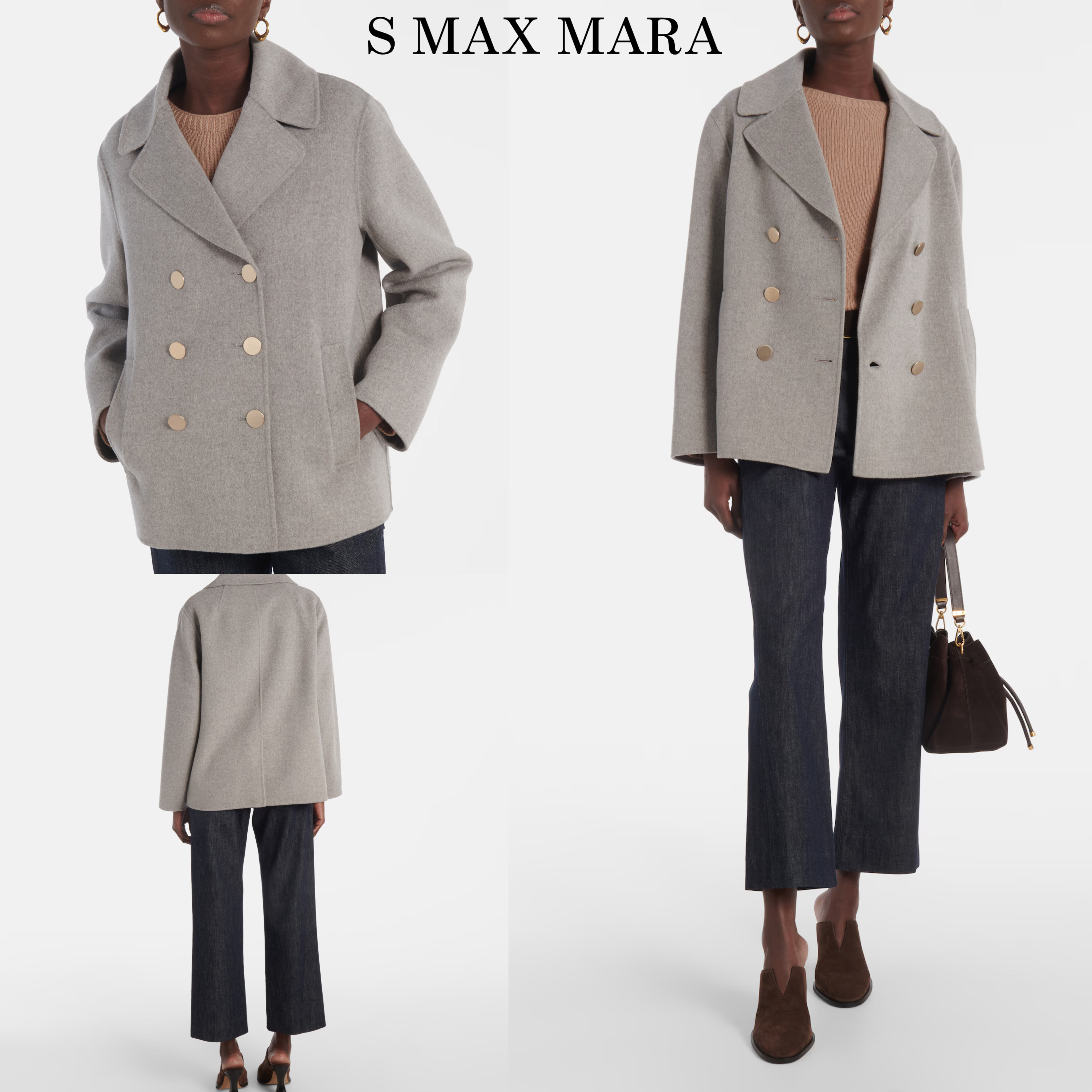 新作*S MAXMARA* マーゴットウールジャケット グレー
