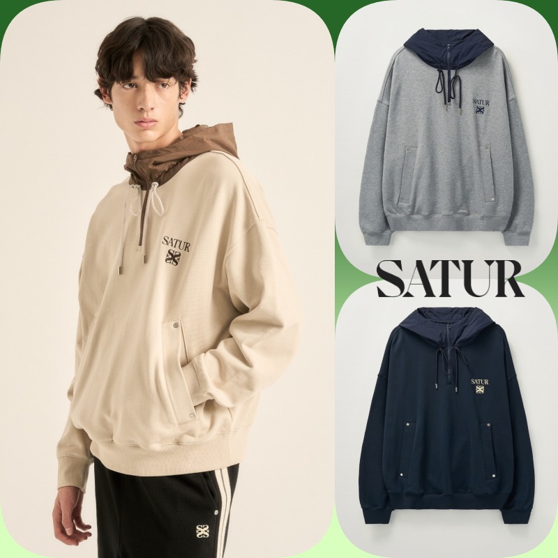 【SATUR】男女兼用/人気フーディ ★ Balaclava Nylon Hoodie ★