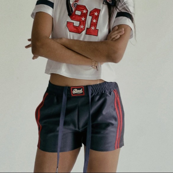 ◆BADBLOOD◆ 91 Football Shorts Navy w-srt24-054 Badblood Destroyed Lonely Boxer Shorts - Red – BBGSHOPHK