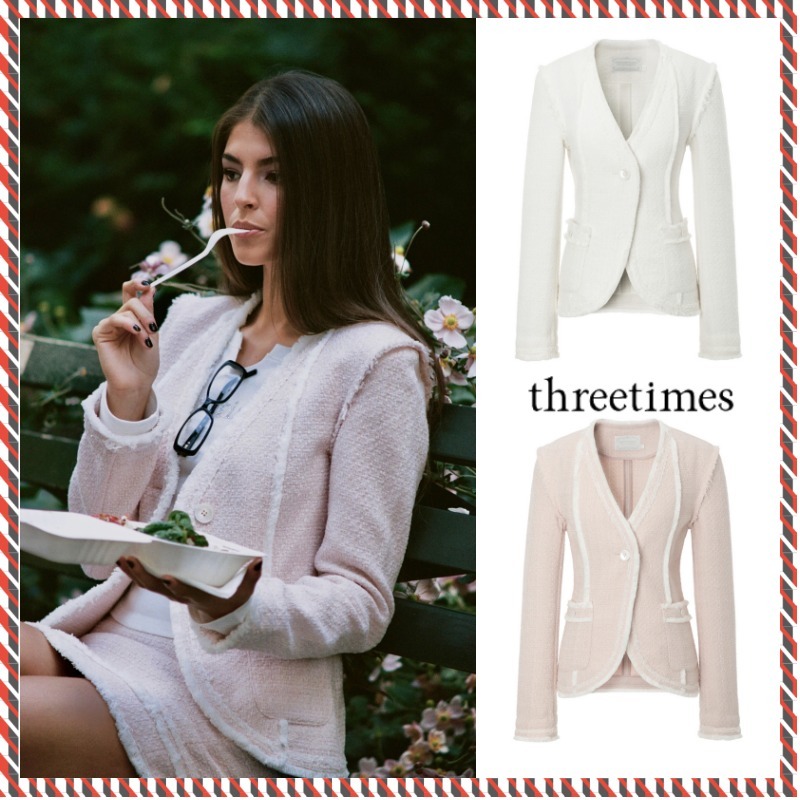 【threetimes】24fw Carrie tweed jacket