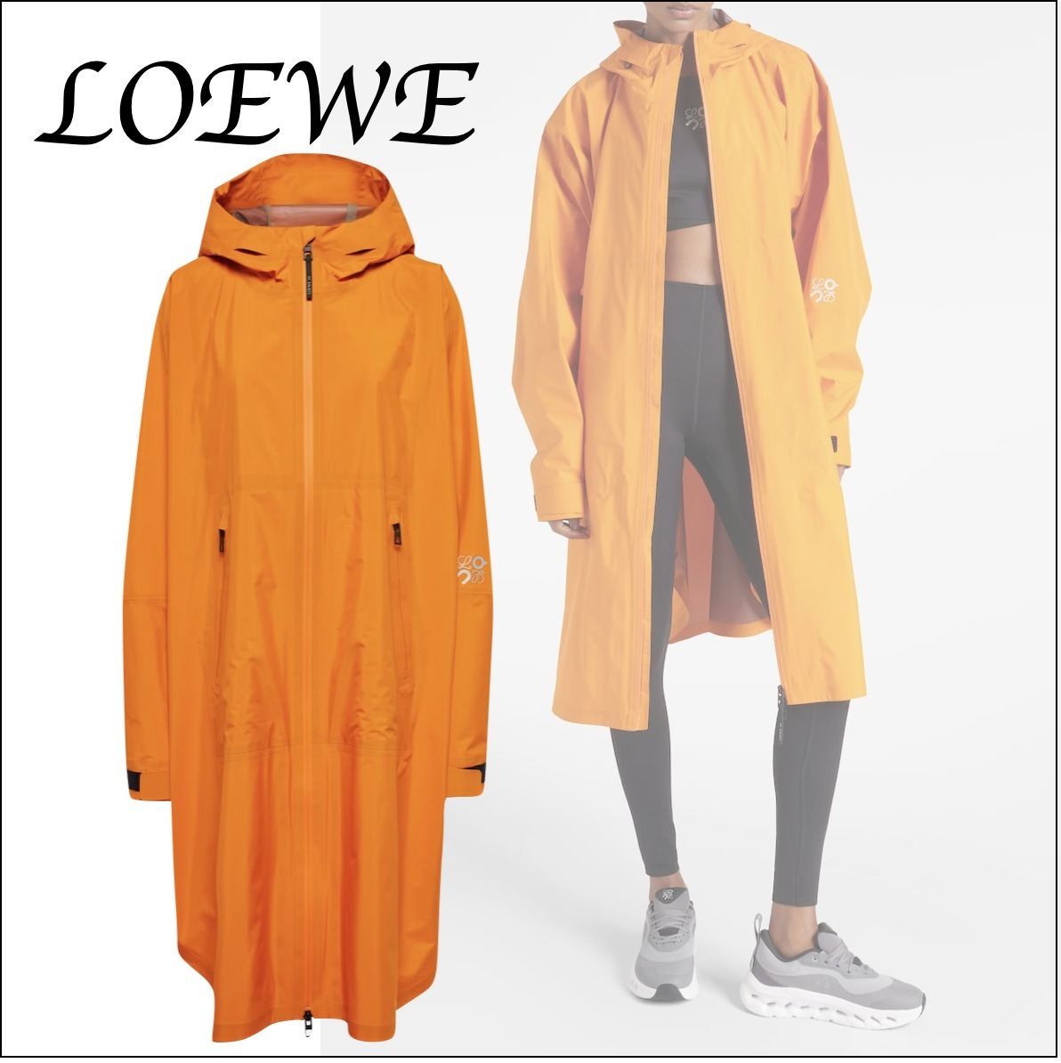 【LOEWE】x オンロゴテクニカルケープ オレンジ