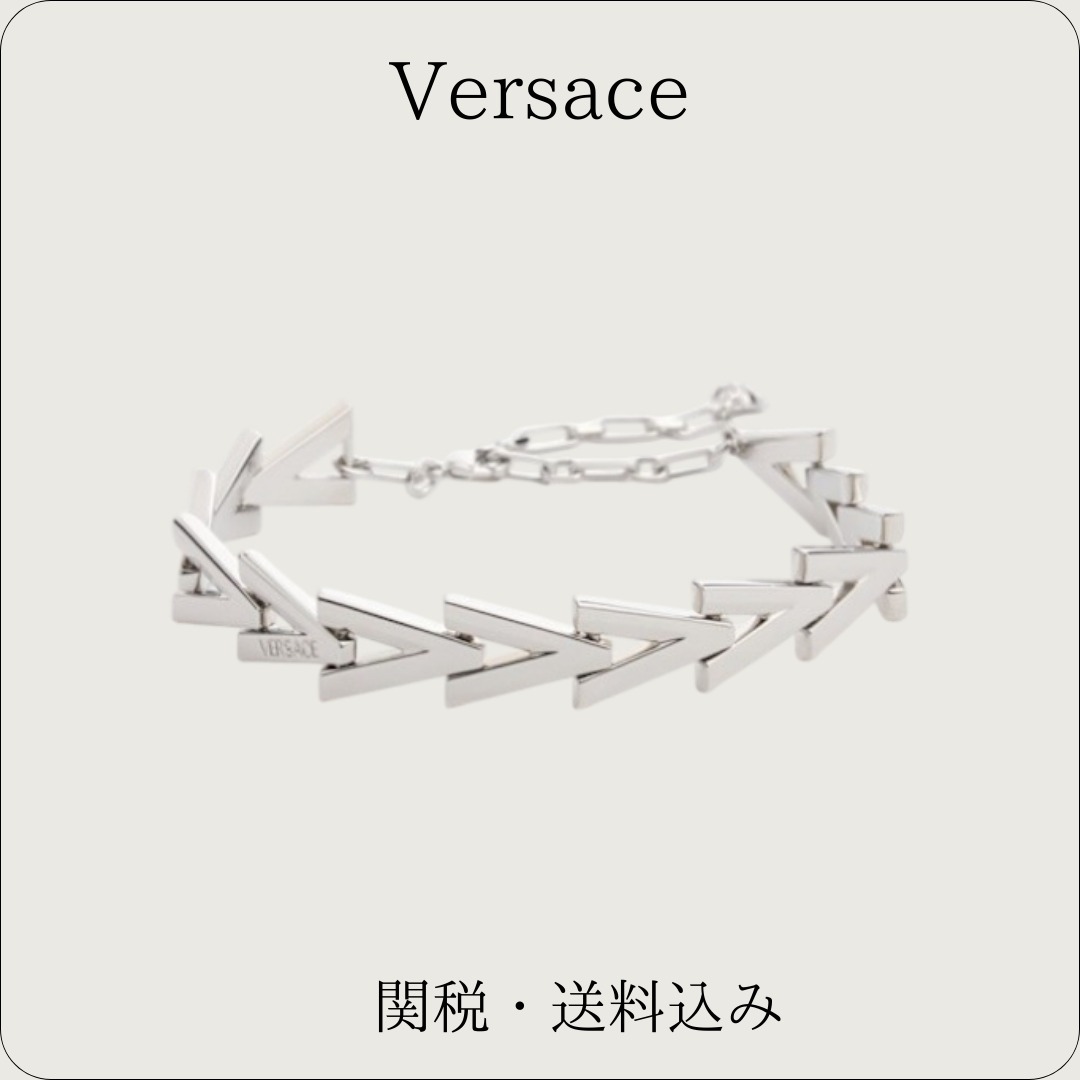 Versace【ロゴチョーカー☆パラジウム】関税送料込