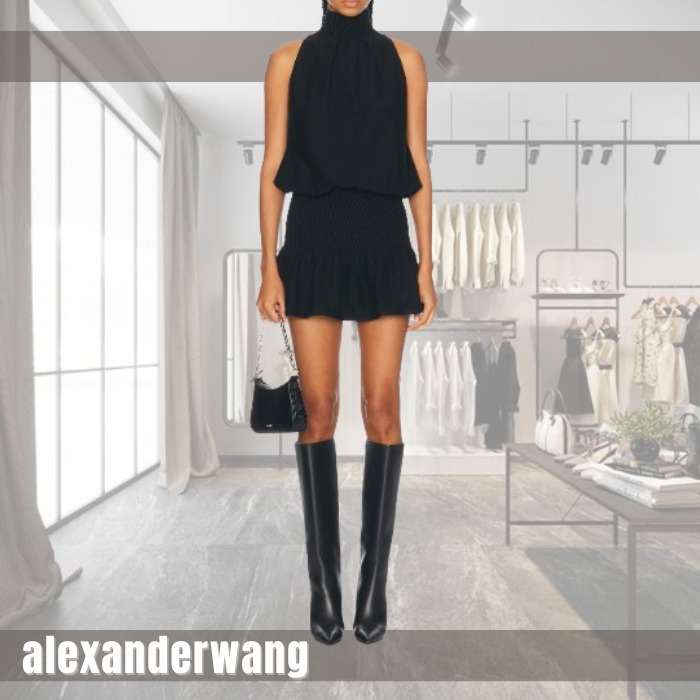 新作☆【alexanderwang】ホルターネック ミニドレス デートにも