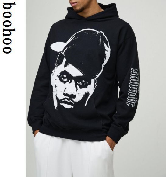 boohoo MAN★オーバーサイズ プルオーバー パーカー★Nas ナズ★