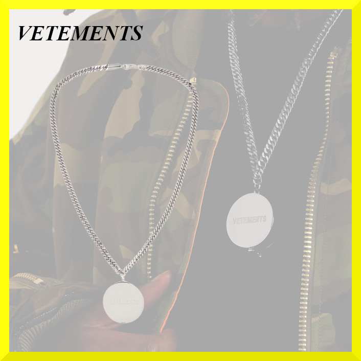 VETEMENTS☆関税込☆グラインダーロゴ刻印 シルバー ネックレス