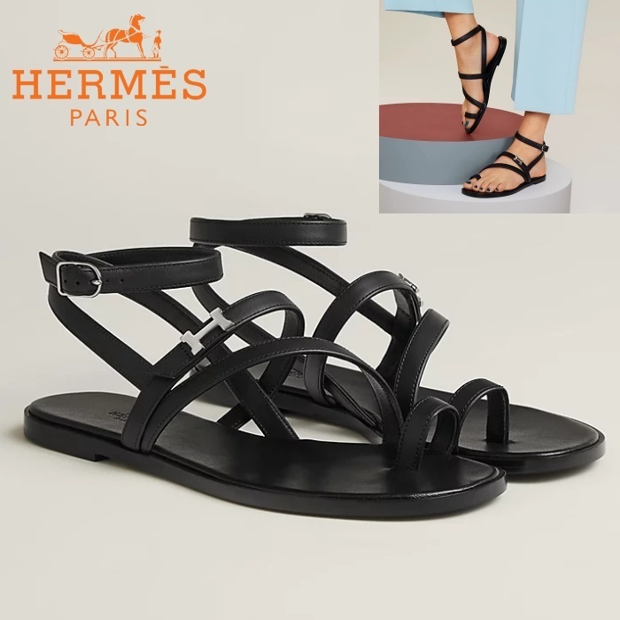 Hのモチーフでお洒落に【HERMES】 サンダル ハーモニー