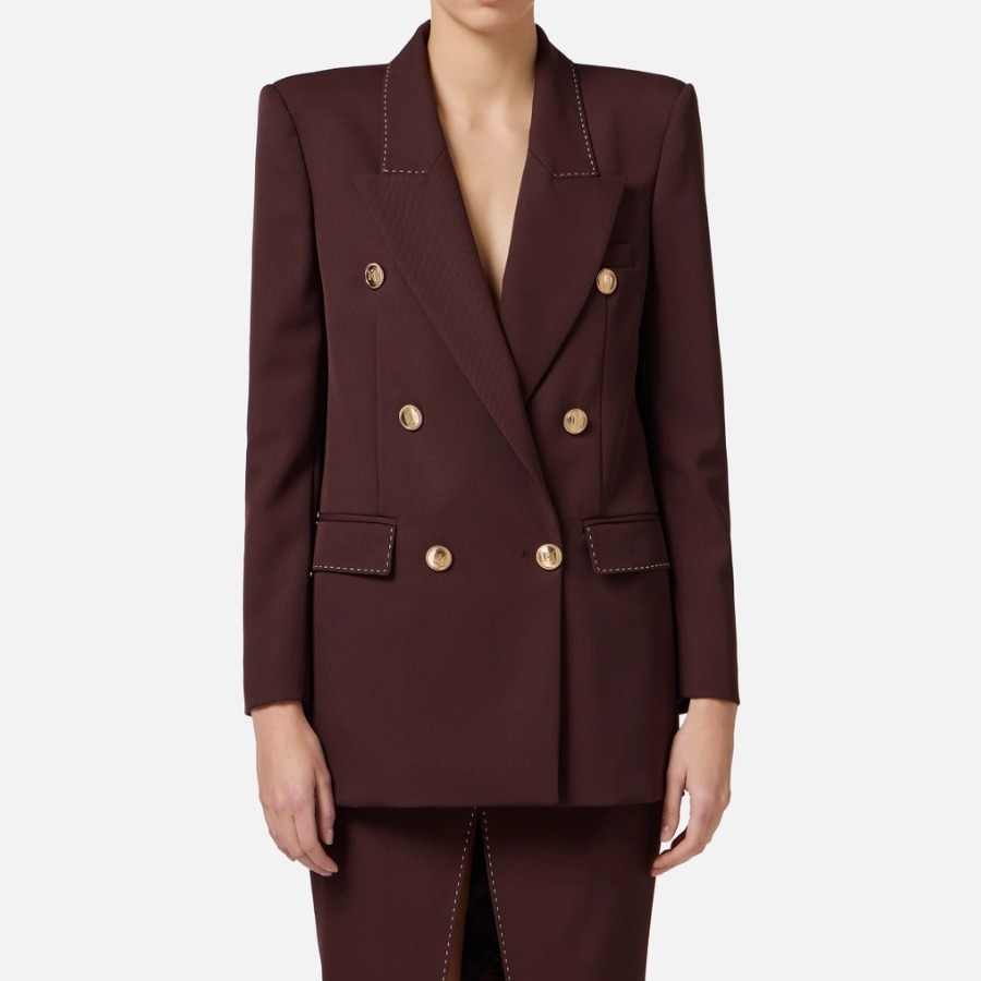 【★完売必至★】ELISABETTA FRANCHI ☆ クールウールジャケット ☆完売必至☆】ELISABETTA FRANCHI ☆ クールウールジャケット