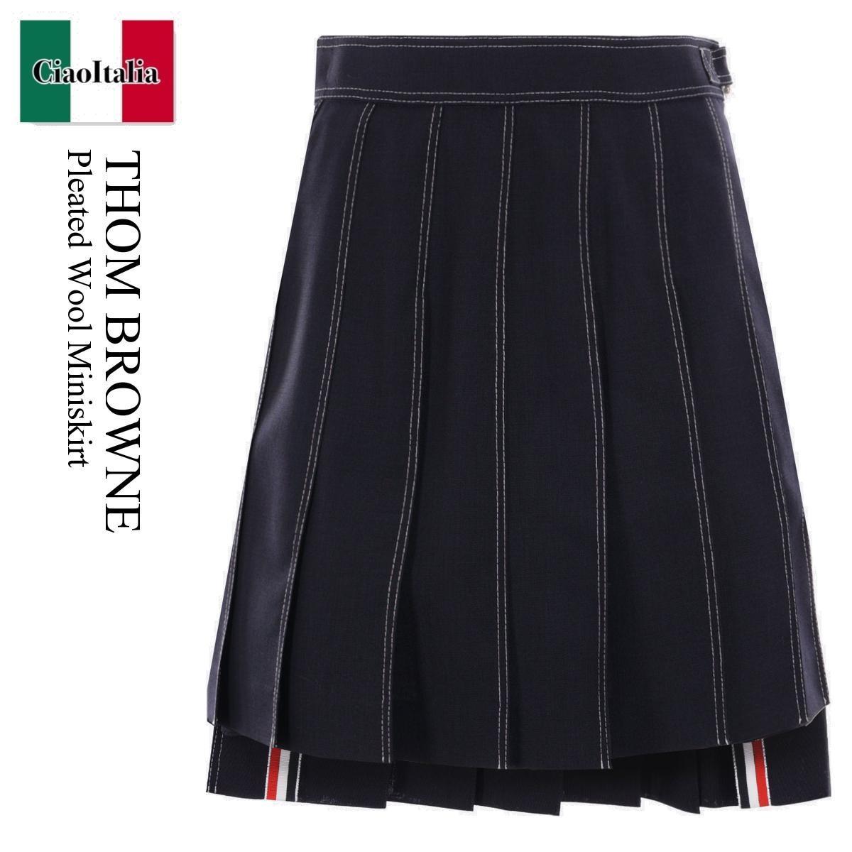 ミニスカート Thom Browne Pleated Wool Miniskirt