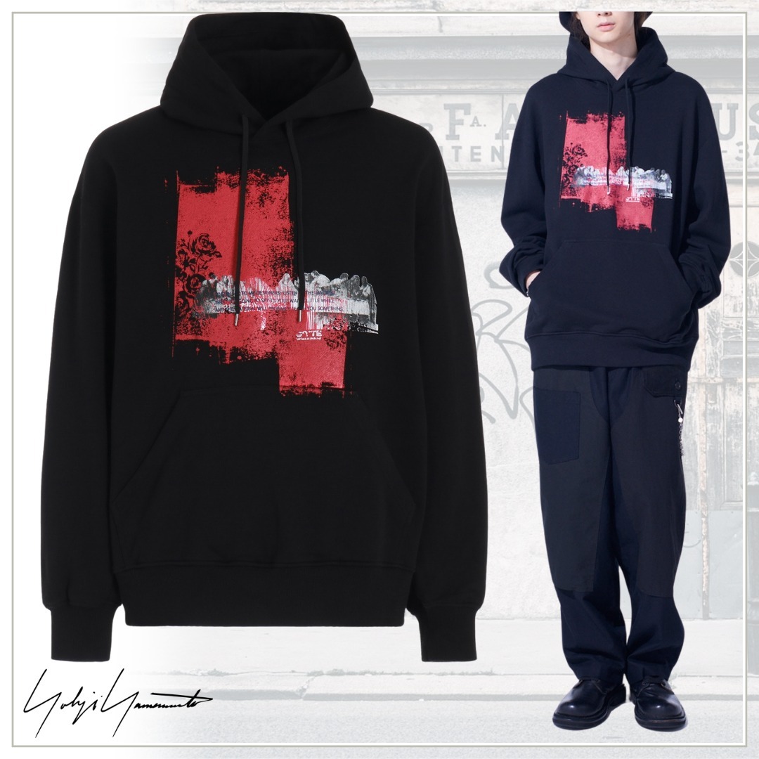 さらなる高みへ【ヨウジヤマモト】COLLAGE GRAPHIC HOODIE