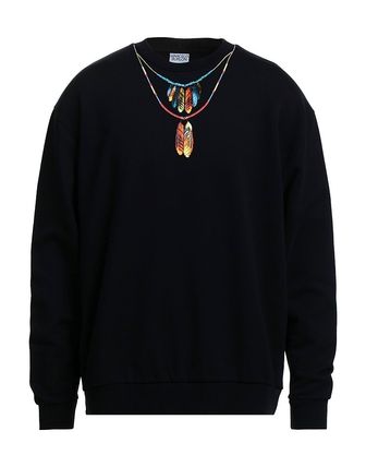 【関税&送料込】Marcelo Burlon Black Polyester Blend Sweatsh Marcelo Burlon(マルセロバーロン) スウェット・トレーナー