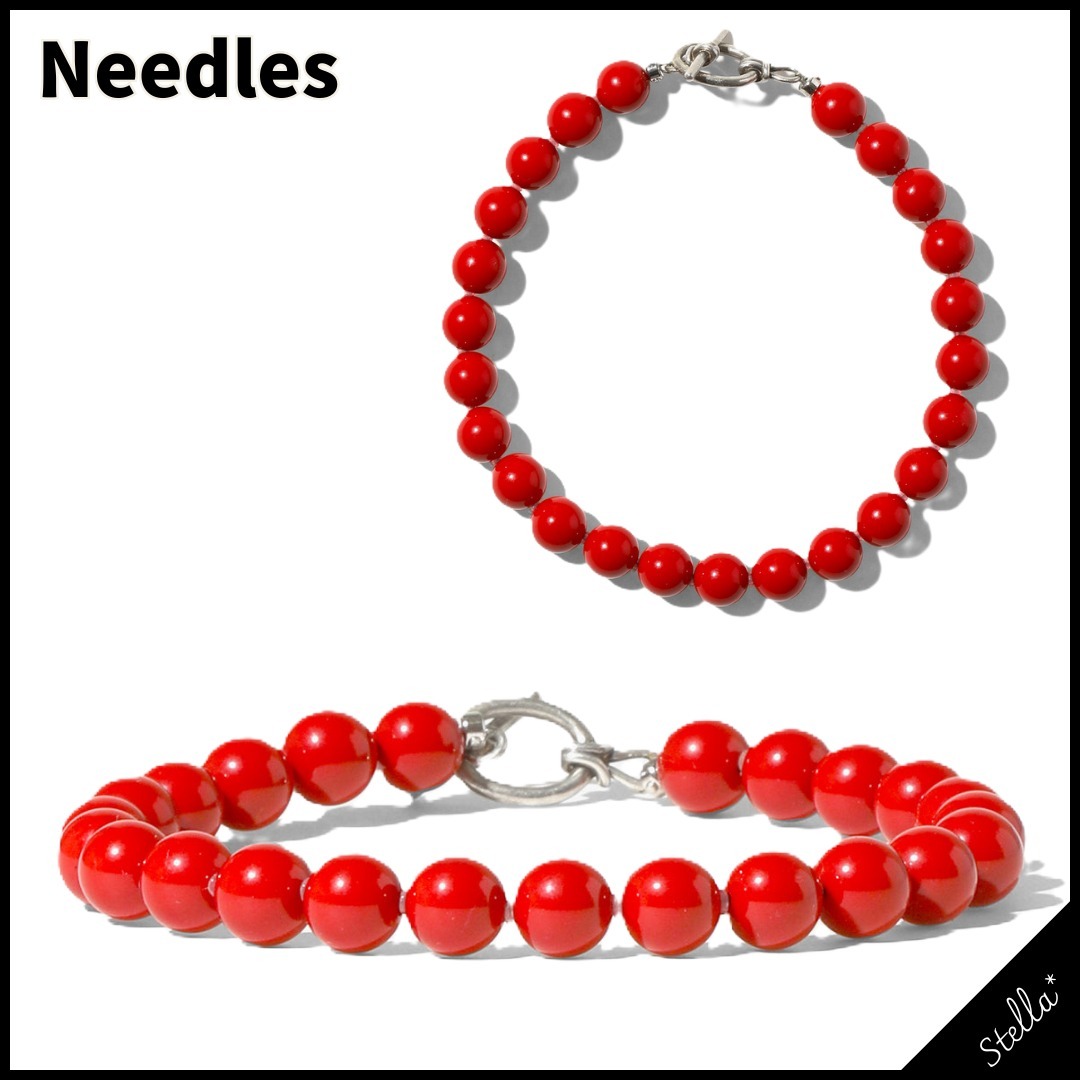 ■Needles■人気 ブレスレット レッドコーラル 国内発 すぐ届く