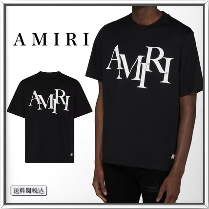 AMIRI ロゴ Staggered コットン Tシャツ 人気 AMIRI ロゴ Staggered コットン Tシャツ 人気 (AMIRI/Tシャツ