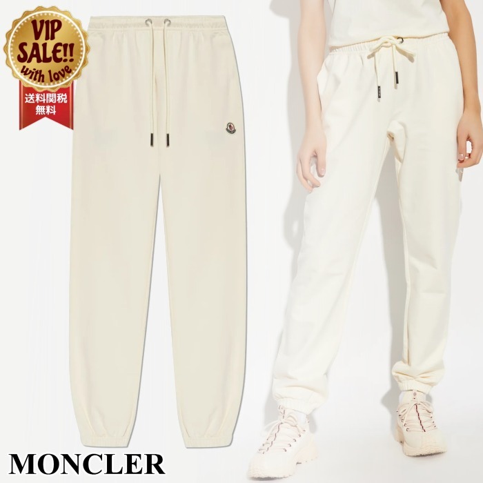 【MONCLER】 ロゴ パッチ ドローストリング スウェットパンツ