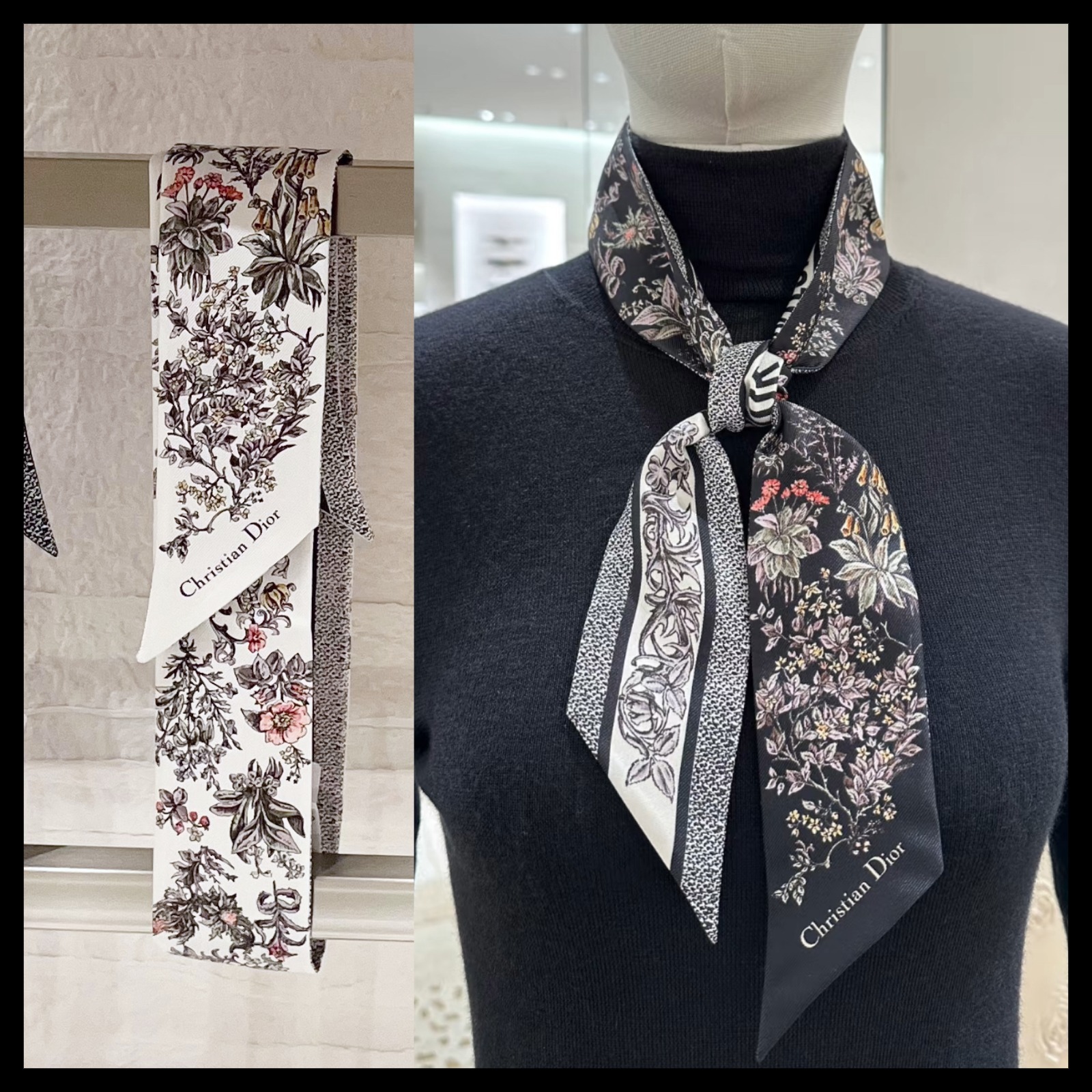【大人上品/花柄♪】DIOR Millefiori ミッツァ スカーフ