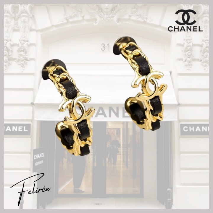 《クール☆》CHANEL フープピアス