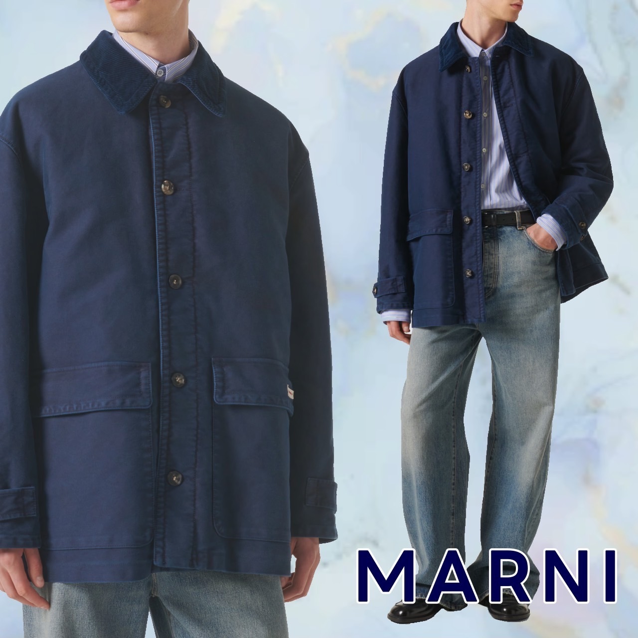綺麗めコーデに♪【MARNI】コットンオーバーシャツ