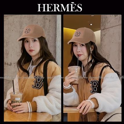 HERMES キャップ カシミヤ セレナリフト 58