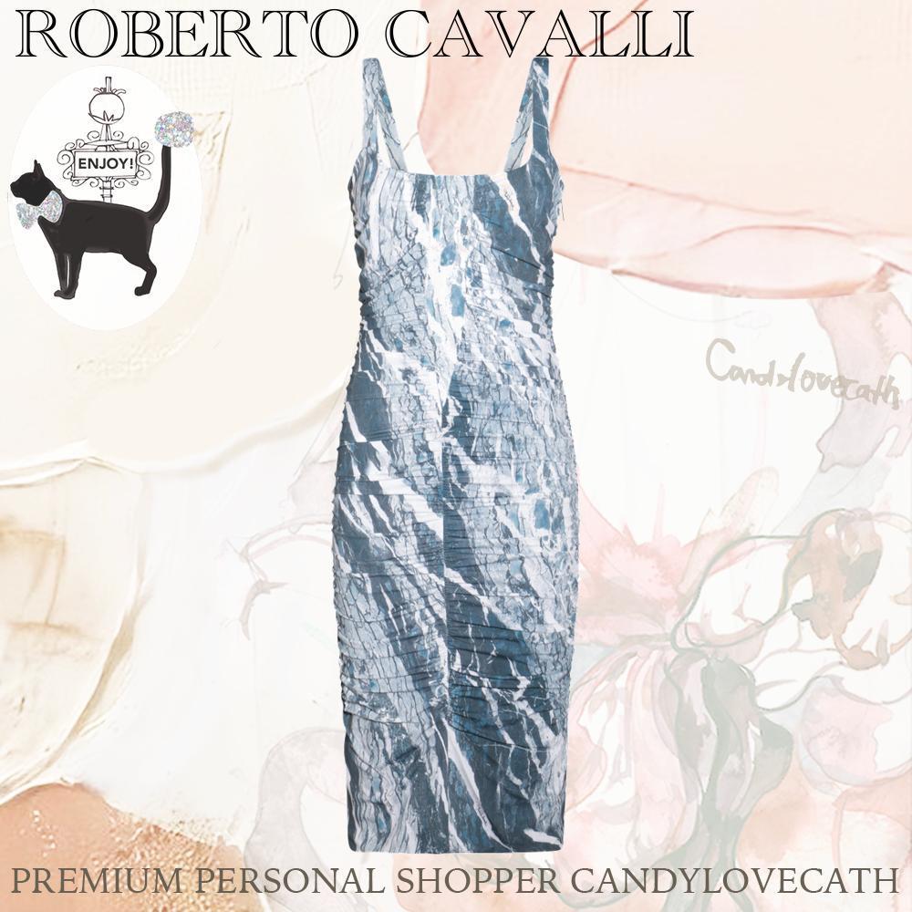 ワンピース ROBERTO CAVALLI BLUE DRESS