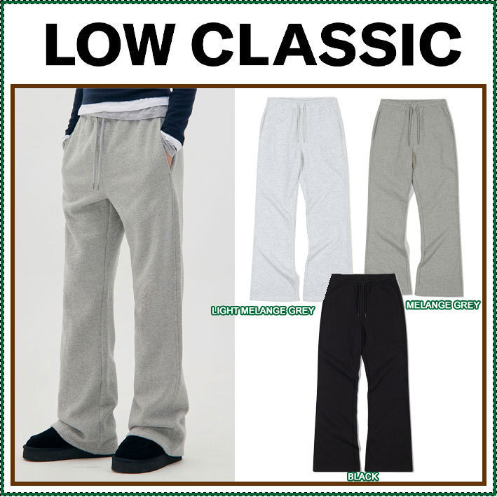 【LOW CLASSIC】 Lc FLEECE-LINED BOOT-CUT SWEATPANTS /追跡付
