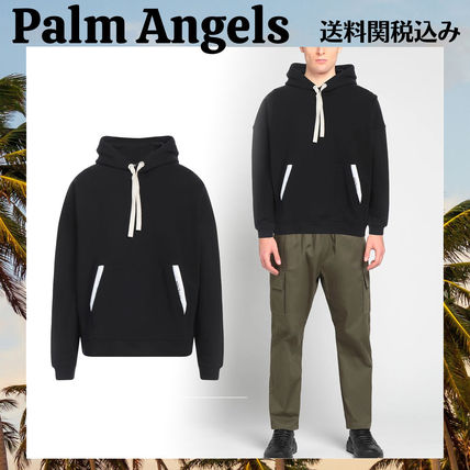 Palm Angels◆パーム カーブ ロゴ フーディ Black 送料関税込 Palm Angels(パームエンジェルス) パーカー・フーディ(メンズ