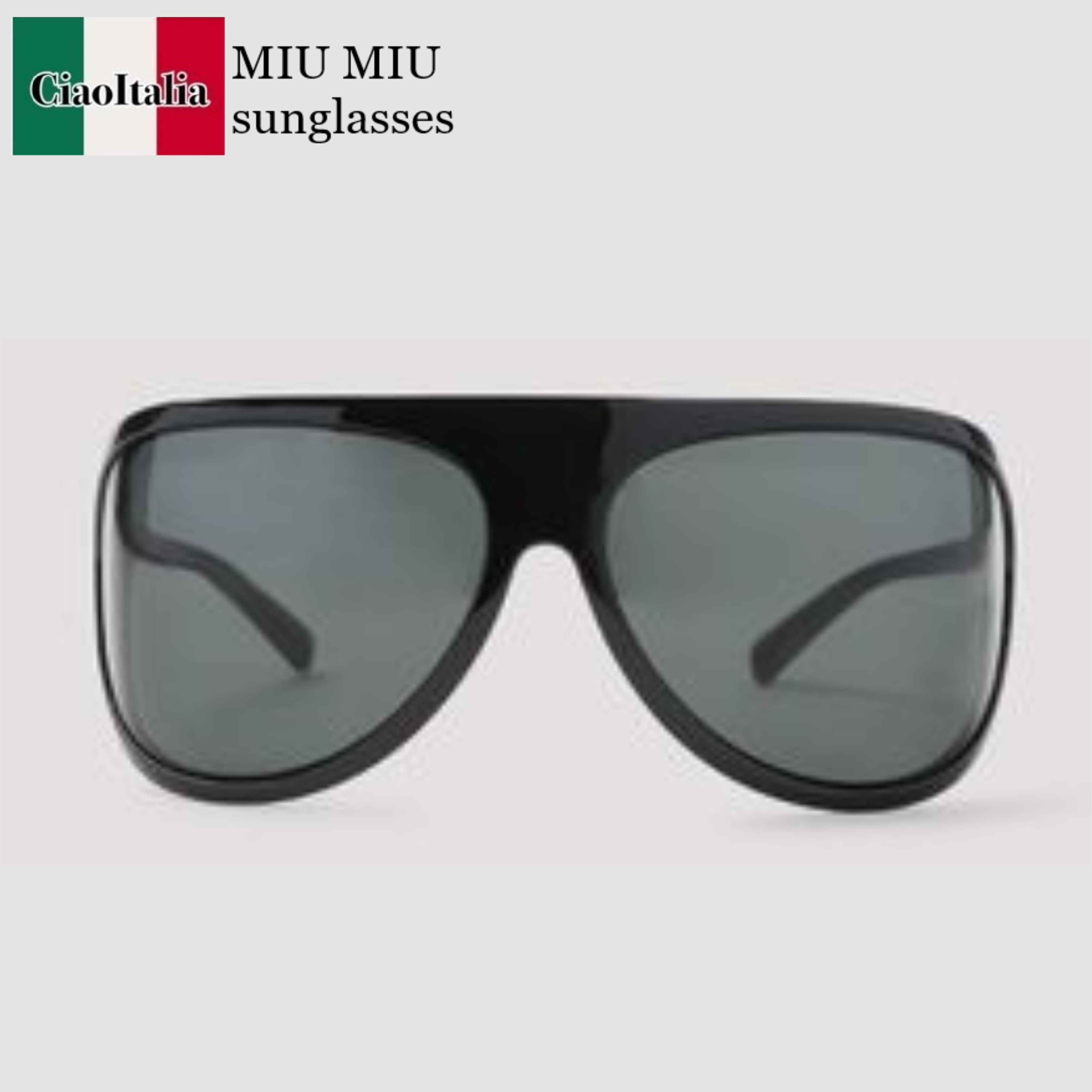 サングラス Miu Miu Nero Finitura Lucida Montatura Con Protezione Latera