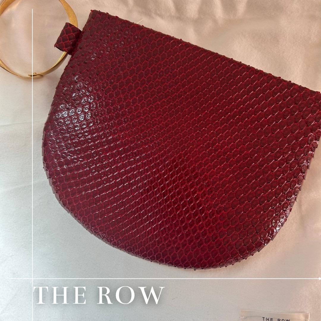 【THE ROW】ザロウ Geo Bracelet Clutch in Python パイソン