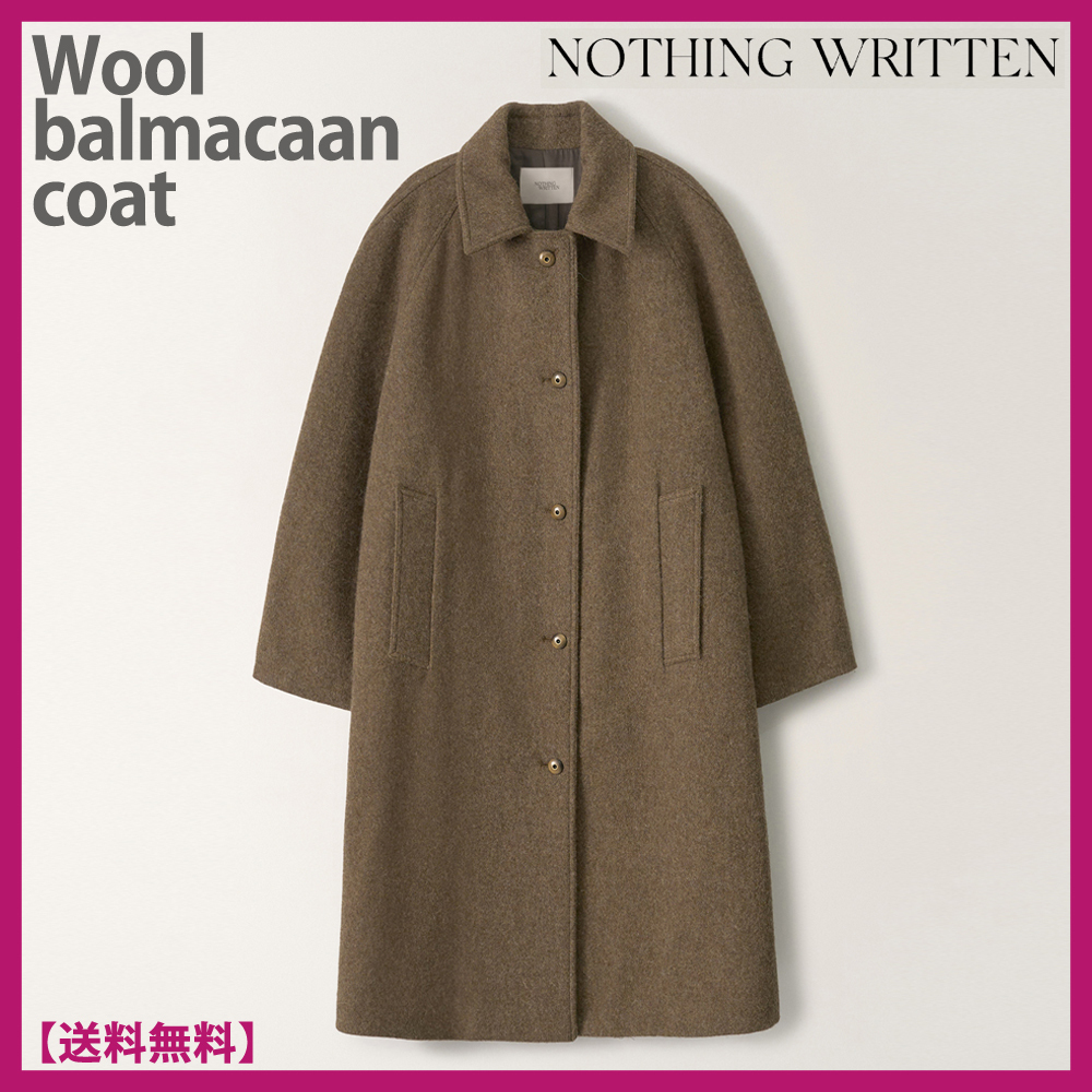 [NEW]★NOTHING WRITTEN★Wool Balmacaan coat バルマカンコート