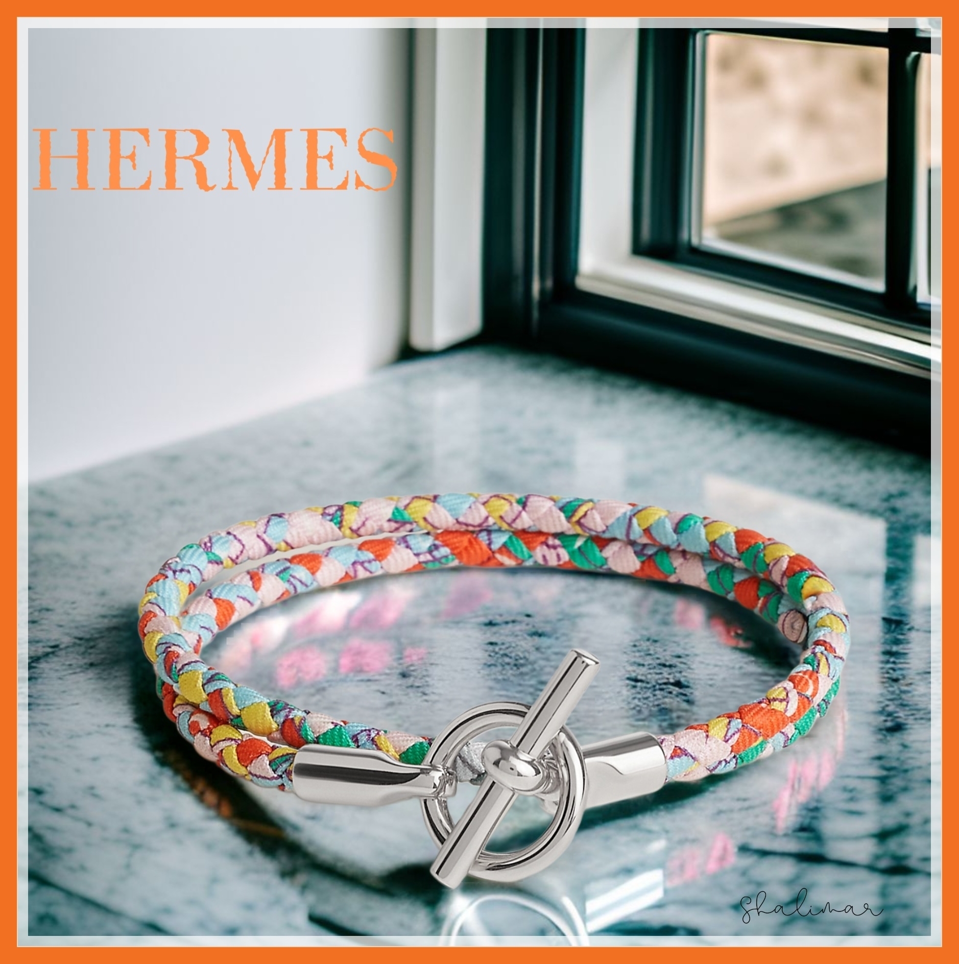 【上質な繊細美】HERMES ダブルツアーブレスレット ≪グレナン≫