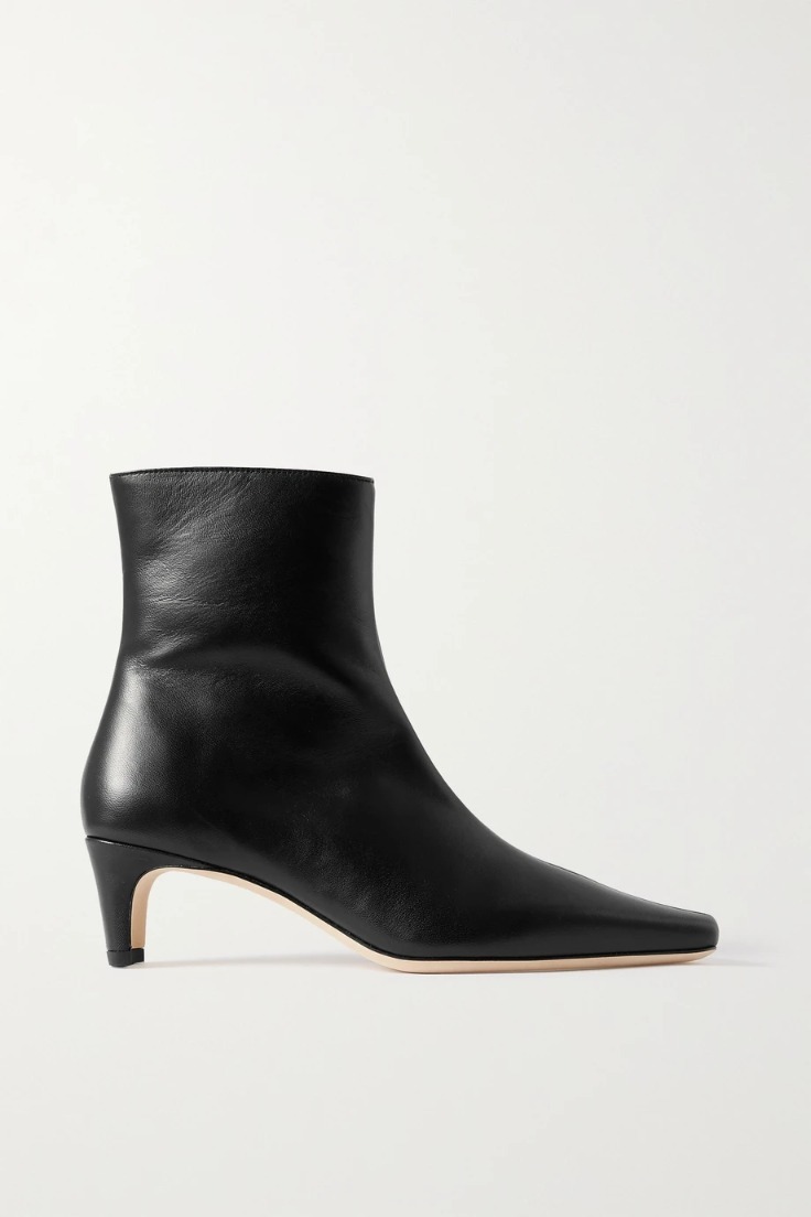 ショートブーツ・ブーティ STAUD Wally leather ankle boots