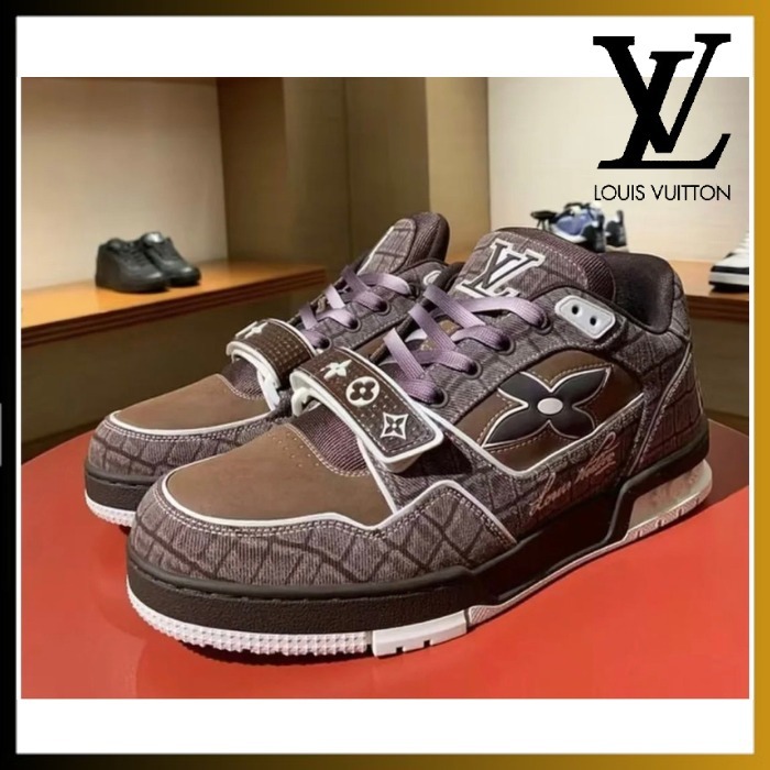 【クロコダイル型 /モカ】LouisVuitton スニーカー LVトレーナー