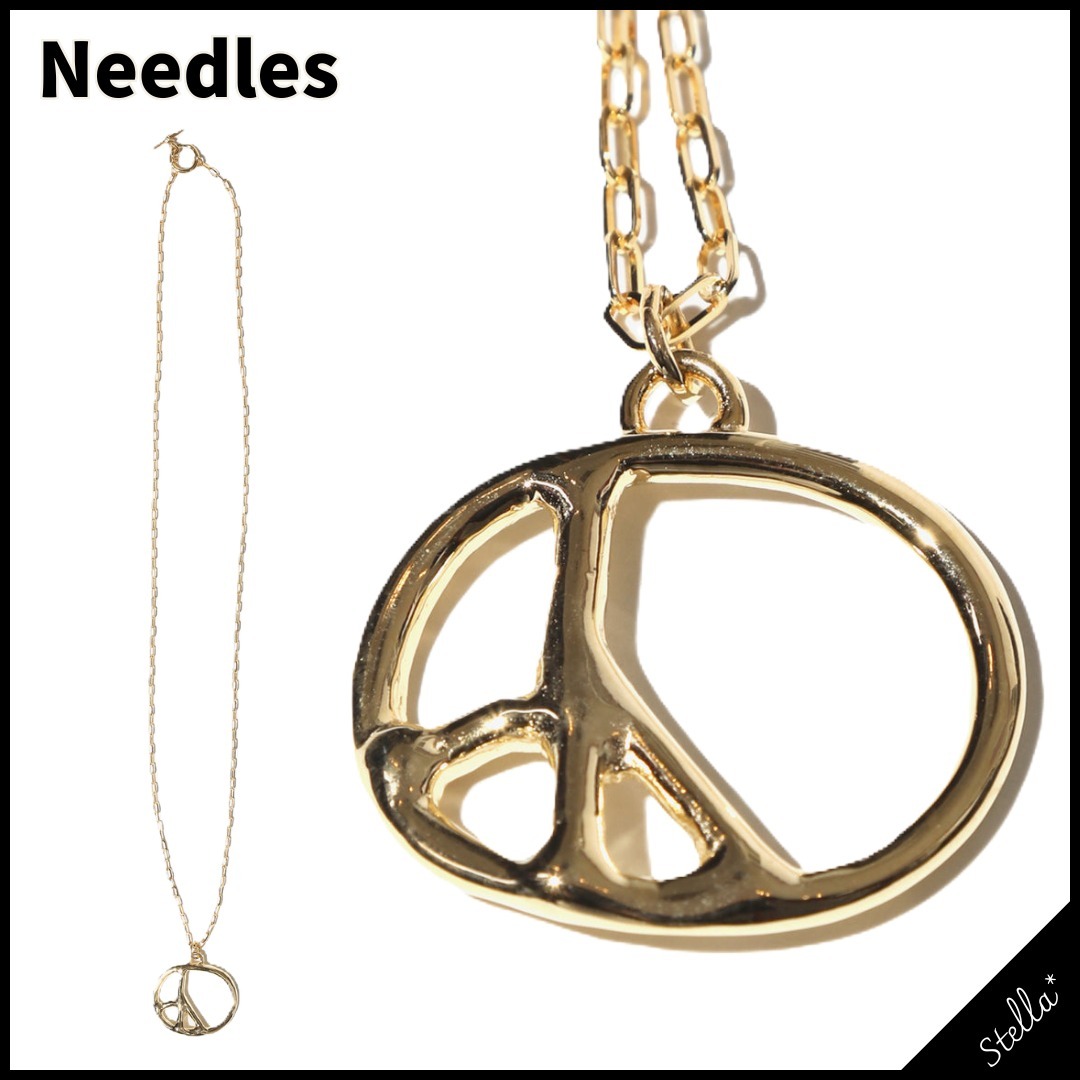■Needles■大人気 ピースペンダント ゴールドプレート 国内発送