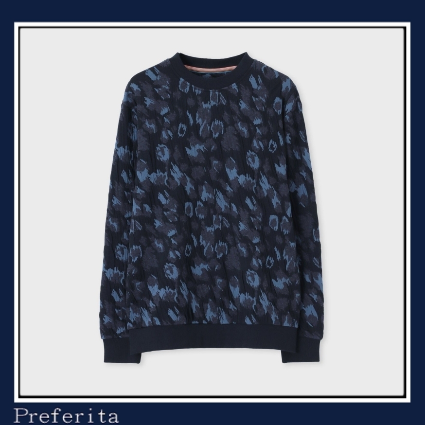 【Paul Smith】\"Leopard\" 長袖 カットソー コットン ウール