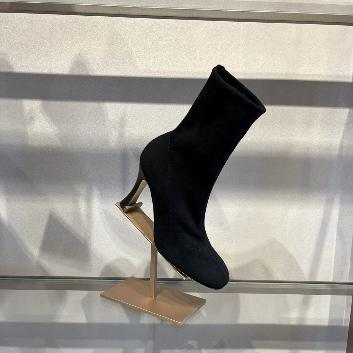 直営店☆SergioRossi☆ Sr Tara ストレチブーティ ブラック/90mm
