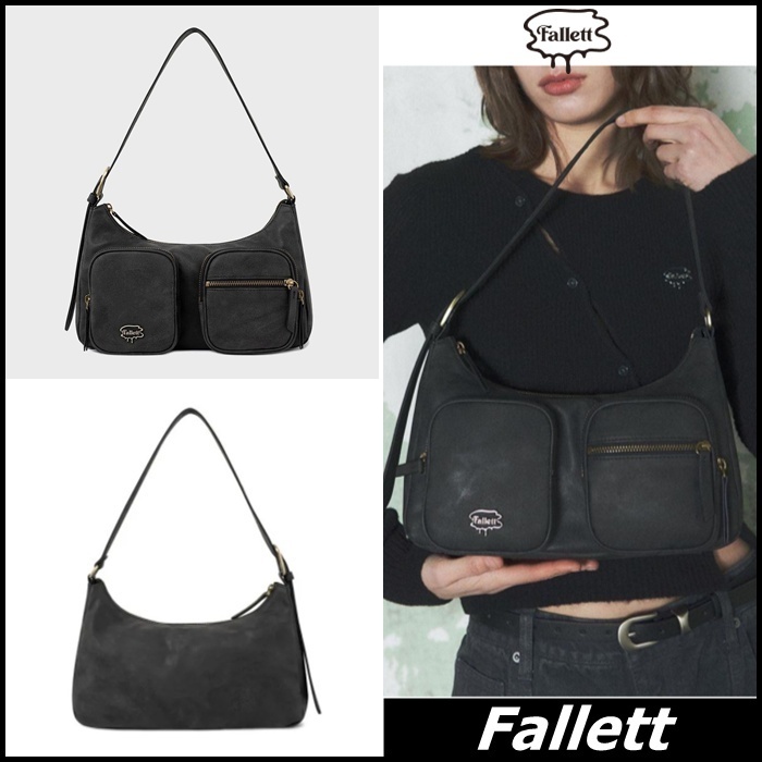 ★Fallett★ Asymmetric Bag Leather Charcoal