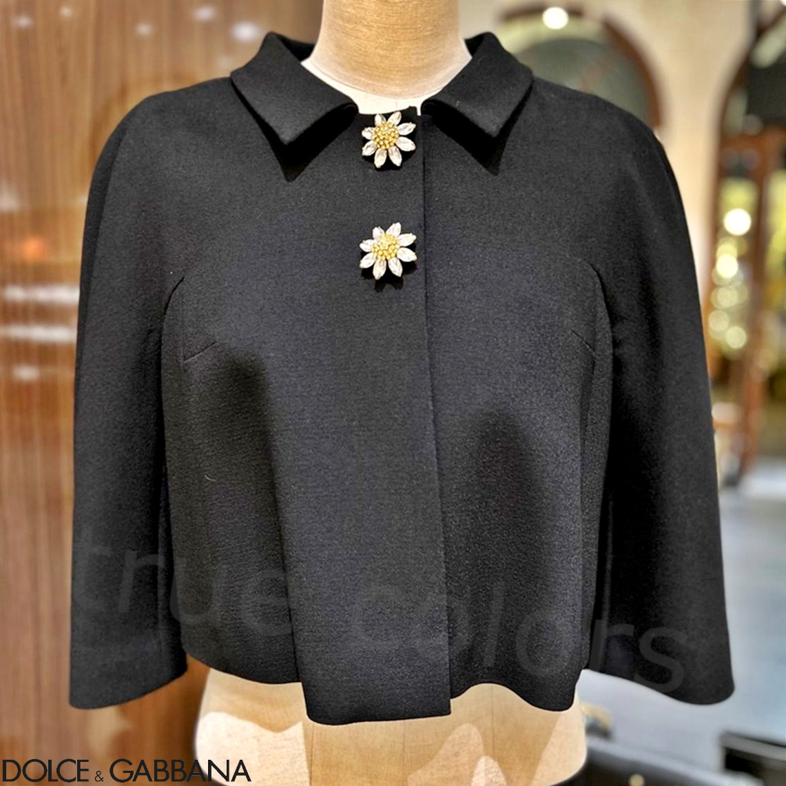 【VIP SALE】DOLCE&GABBANAフラワーボタン ビスコースジャケット